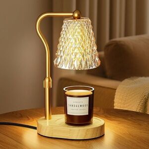 Elegant Gold Table Lamp with Crystal Shade
